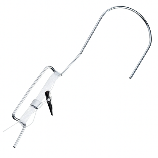 Hook with nylon cord for hanging pictures and other items