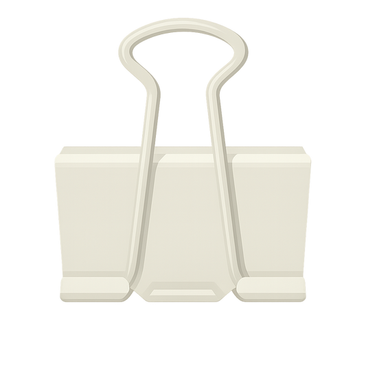 Mauly clip in white for fastening fabrics and other